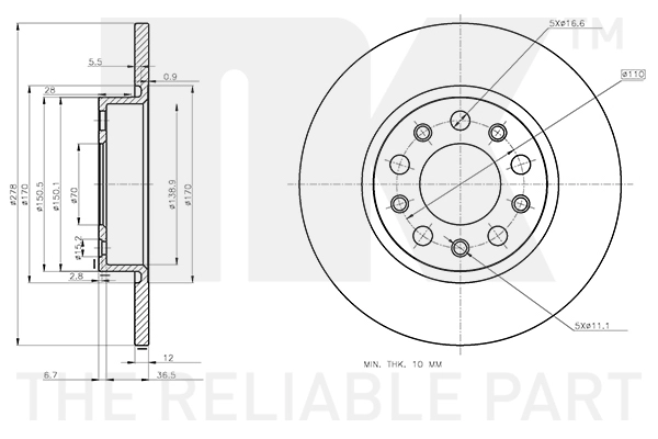 NK 201032 - Тормозные диски