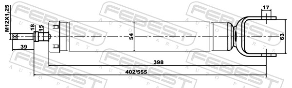FEBEST 20110-002R - Амортизатор