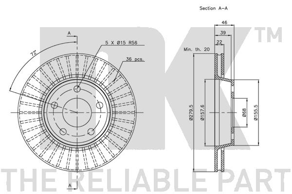 NK 204752 - Тормозные диски