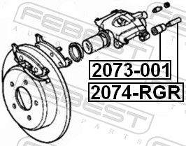 FEBEST 2073-001 - Пыльник направляющей суппорта