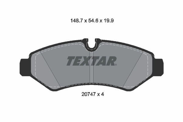 TEXTAR 2074701 - Комплект тормозных колодок, дисковый тормоз Q+