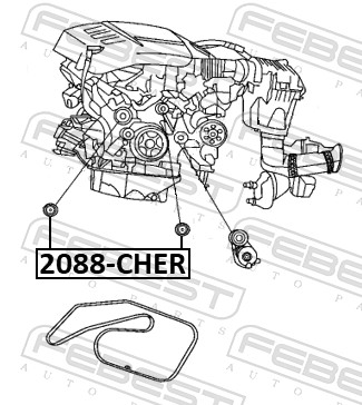 FEBEST 2088-CHER - Обводной ролик ГРМ
