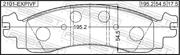 FEBEST 2101-EXPIVF - Тормозные колодки 