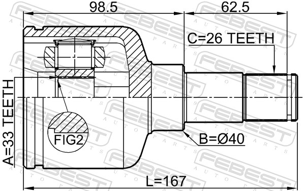 FEBEST 2111-GEMTLH - ШРУС