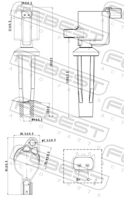 FEBEST 21640-001 - Катушка зажигания