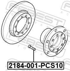 FEBEST 2184-001-PCS10 - Шпилька