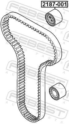FEBEST 2187-001 - Натяжной ролик ГРМ