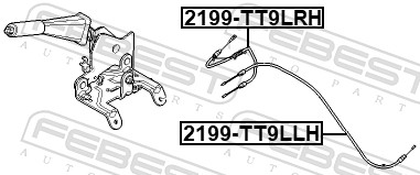 FEBEST 2199-TT9LRH - Трос ручника
