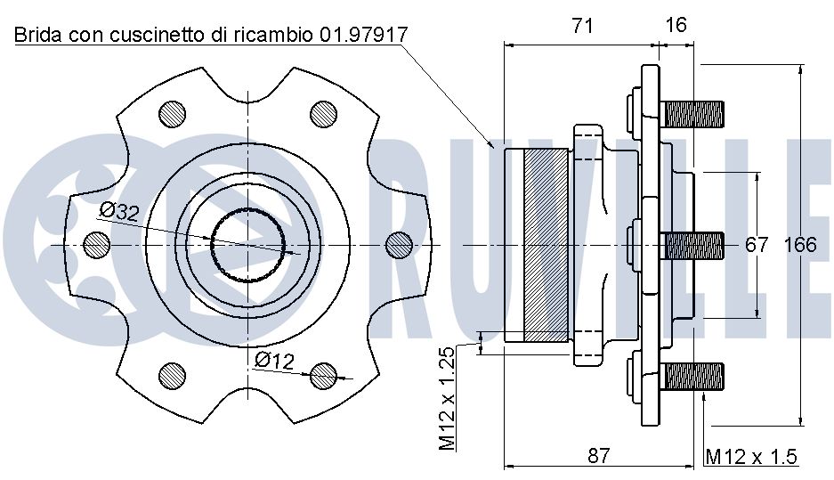 RUVILLE 220996 - Ступичный подшипник