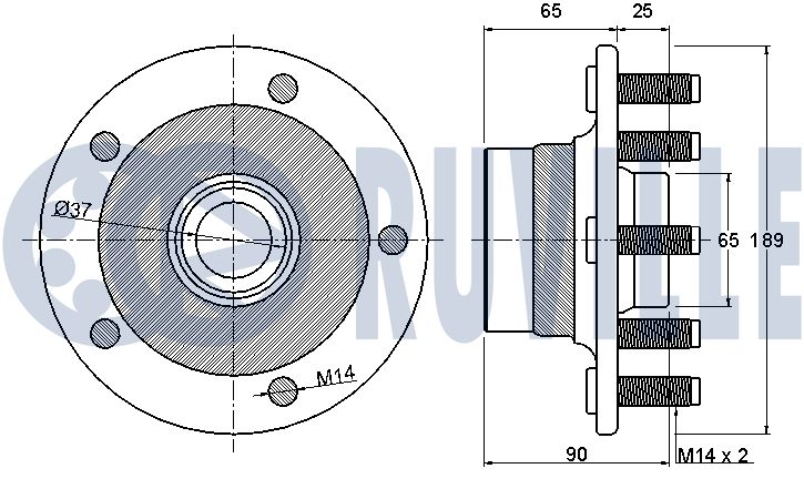 RUVILLE 221065 - Ступичный подшипник