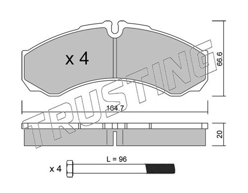 TRUSTING 221.0 - Тормозные колодки 