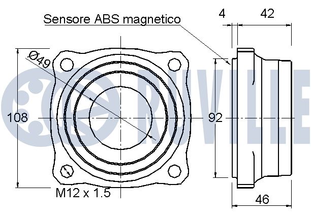 RUVILLE 221446 - Ступичный подшипник