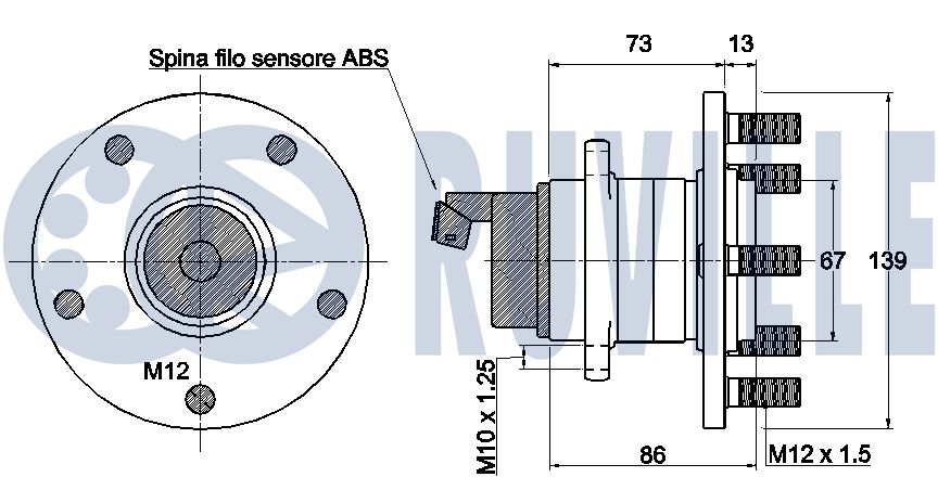 RUVILLE 221456 - Ступичный подшипник