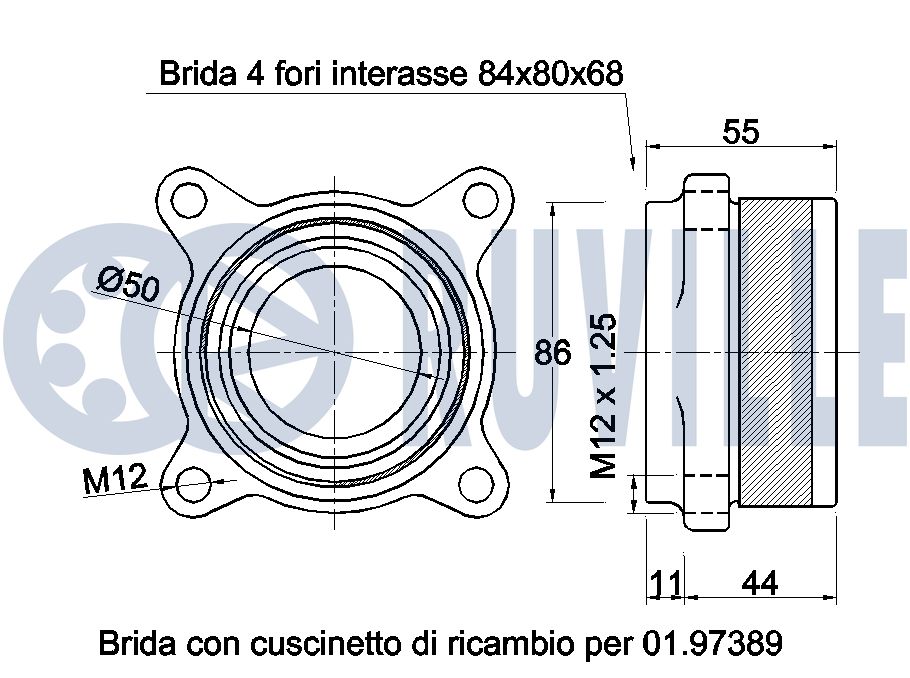RUVILLE 221524 - Ступичный подшипник