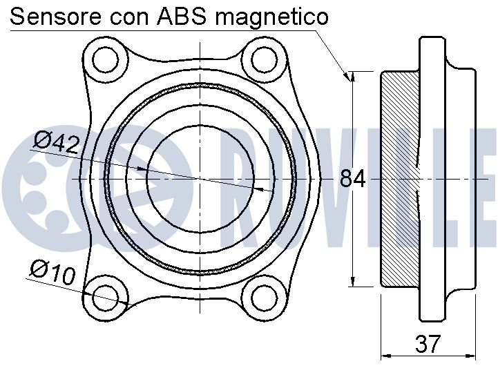 RUVILLE 221637 - Ступичный подшипник