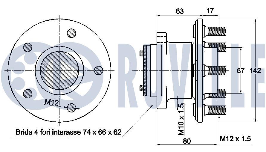 RUVILLE 221794 - Ступичный подшипник