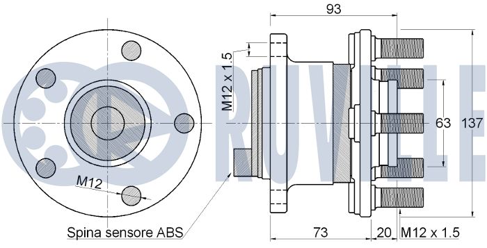 RUVILLE 221839 - Ступичный подшипник