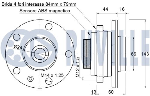 RUVILLE 221882 - Ступичный подшипник