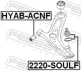 FEBEST 2220-SOULF - Шаровая опора