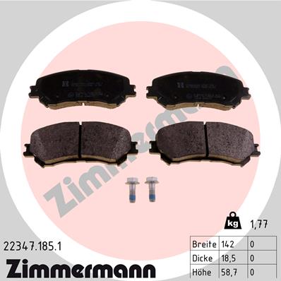 ZIMMERMANN 22347.185.1 - Тормозные колодки 