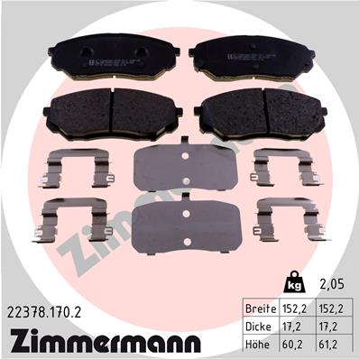 ZIMMERMANN 22378.170.2 - Тормозные колодки 