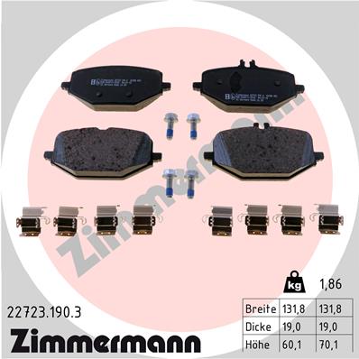 ZIMMERMANN 22723.190.3 - Тормозные колодки 