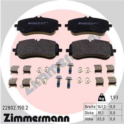 ZIMMERMANN 22802.190.2 - Тормозные колодки 