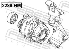 FEBEST 2288-HM - Ролик обводной приводного ремня