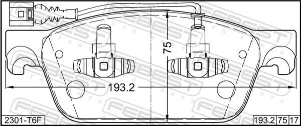 FEBEST 2301-T6F - Тормозные колодки 