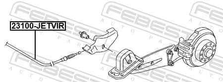 FEBEST 23100-JETVIR - Трос ручника