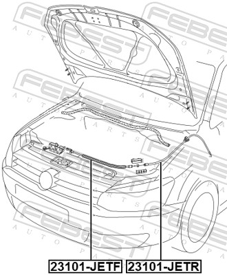 FEBEST 23101-JETF - Тросик капота