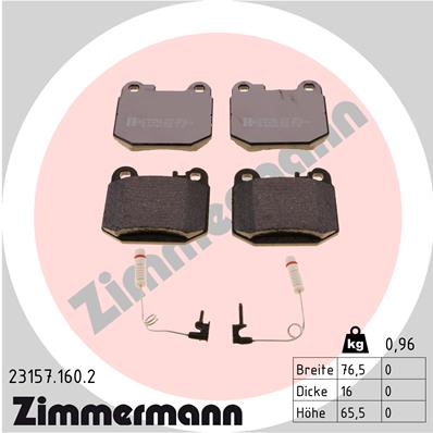 ZIMMERMANN 23157.160.2 - Тормозные колодки 