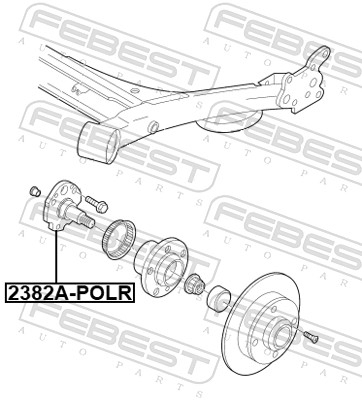 FEBEST 2382A-POLR - Балка подвески