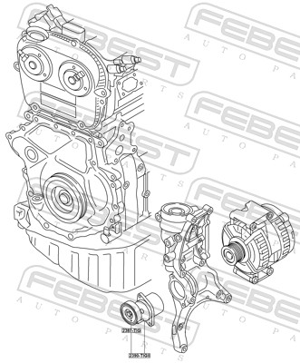 FEBEST 2390-TIGII - Натяжитель ремня генератора