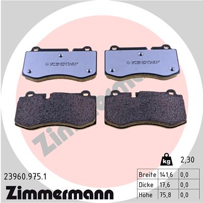 ZIMMERMANN 23960.975.1 - Комплект тормозных колодок, дисковый тормоз rd:z