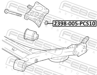 FEBEST 2398-005-PCS10 - Колесная гайка