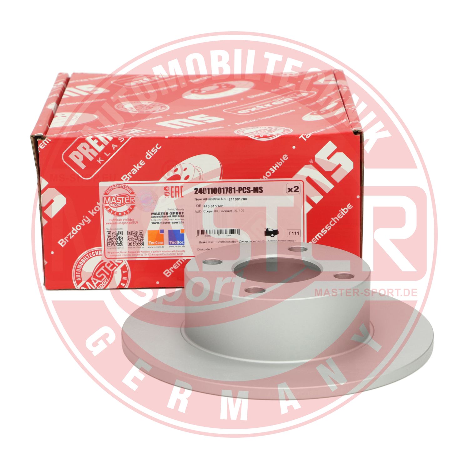 MASTER-SPORT 24011001781-PCS-MS - Тормозные диски