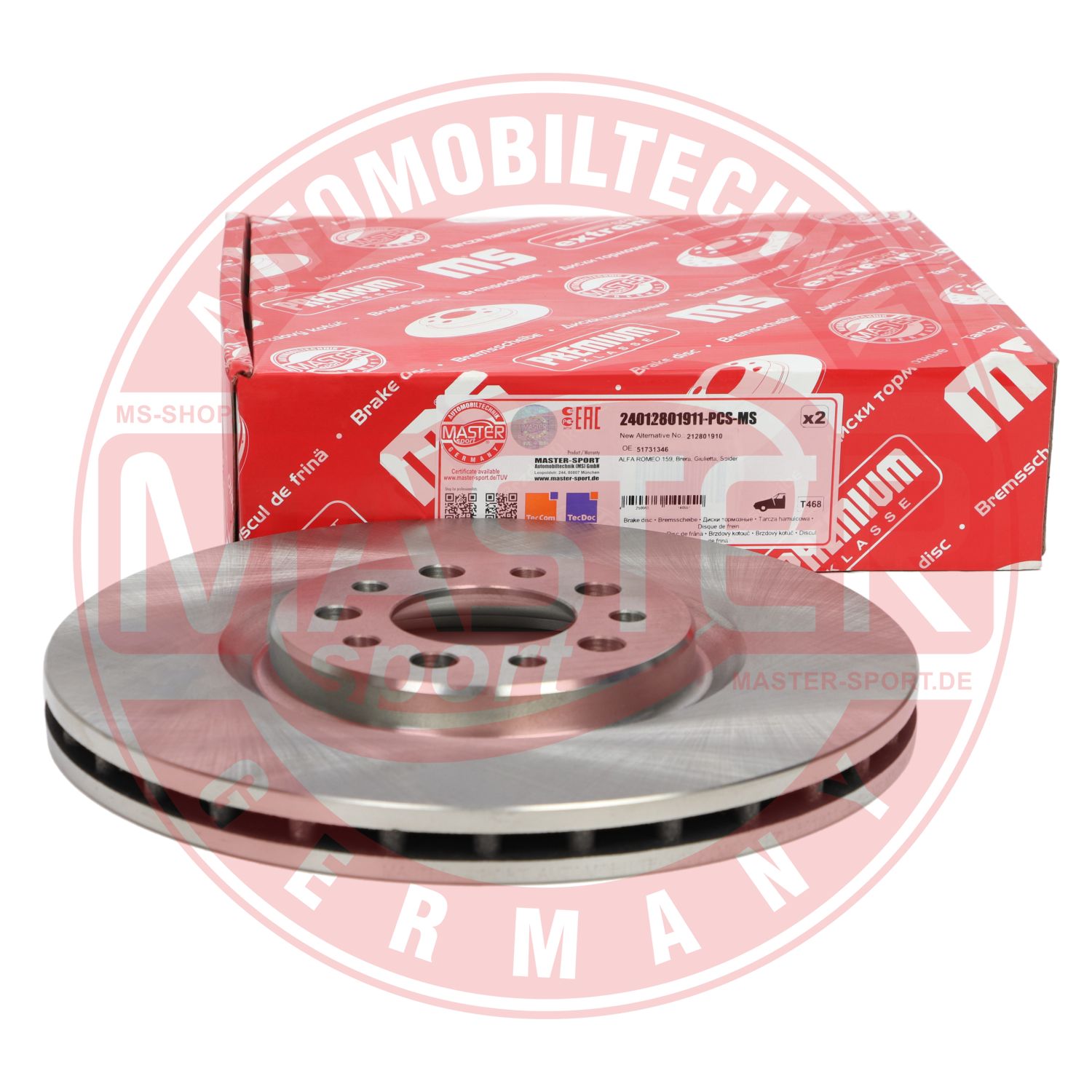 MASTER-SPORT 24012801911-PCS-MS - Тормозные диски