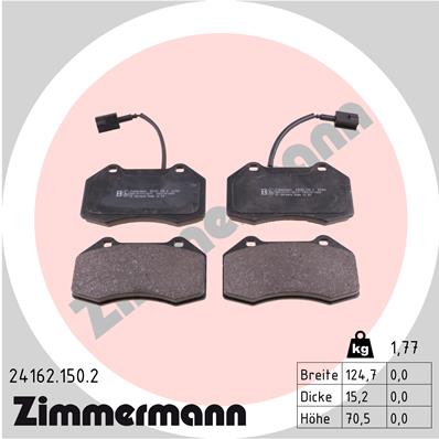 ZIMMERMANN 24162.150.2 - Тормозные колодки 