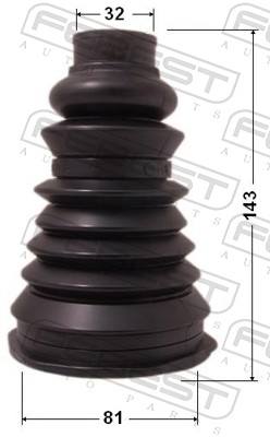 FEBEST 2417P-LOG - Пыльник ШРУСа