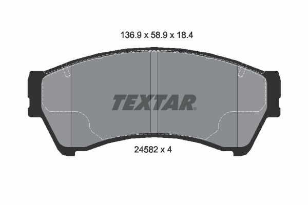 TEXTAR 2458201 - Комплект тормозных колодок, дисковый тормоз Q+