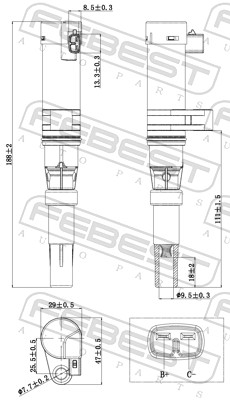 FEBEST 24640-001 - Катушка зажигания