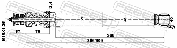 FEBEST 24656581R - Амортизатор