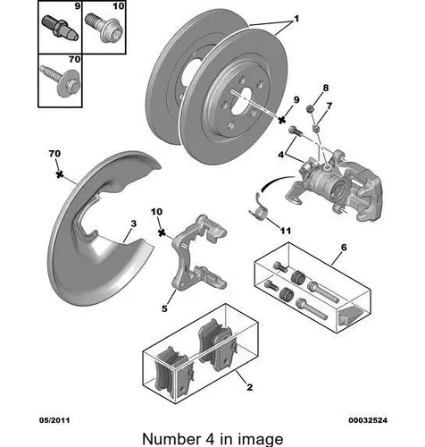 PSA 4401c9 - ЦИЛИН. СУППОРТА RH AR