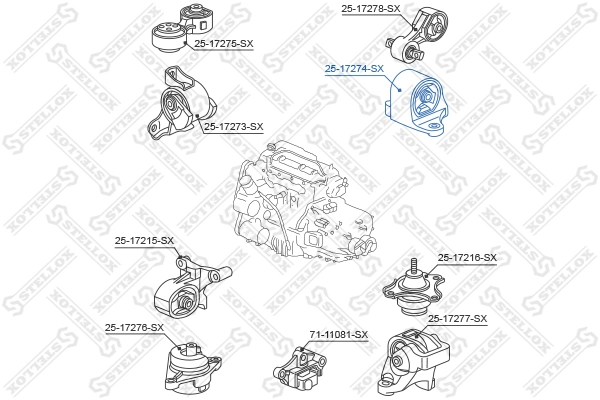 STELLOX 25-17274-SX - Подушка двигателя