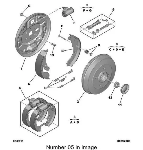 PSA 4402f1 - цилиндр тормозной задний