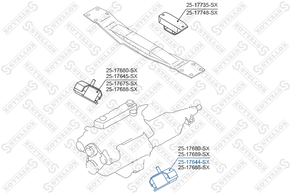 STELLOX 25-17644-SX - Подушка двигателя