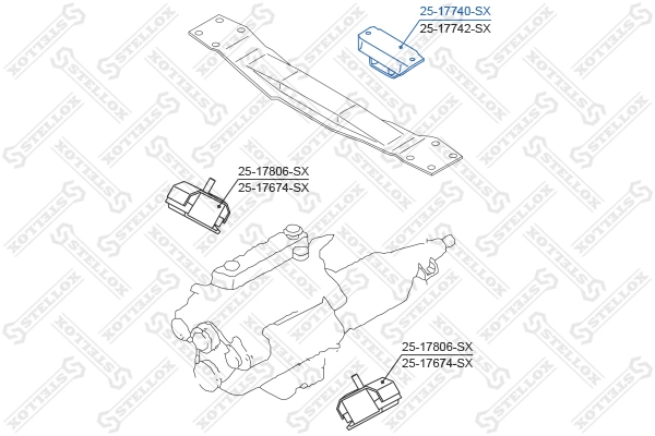 STELLOX 25-17740-SX - Подушка двигателя