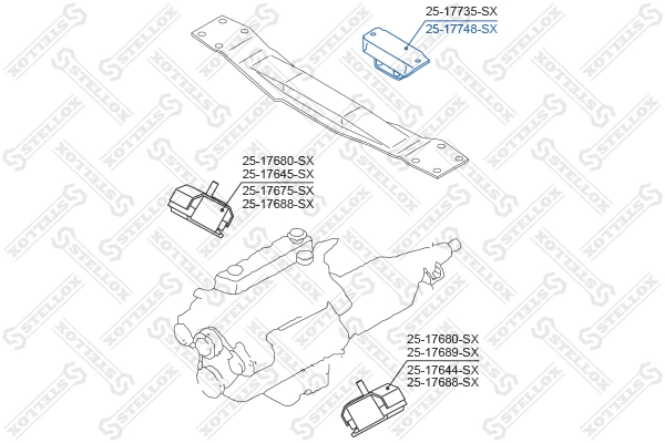 STELLOX 25-17748-SX - Подушка двигателя
