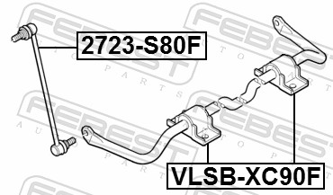 FEBEST 2723-S80F - Стойки стабилизатора
